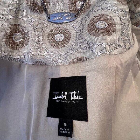 NWOT NEW Isabel Toledo Cocktail Outfit Long Jacket and dress size 18/20 - Picture 6 of 13